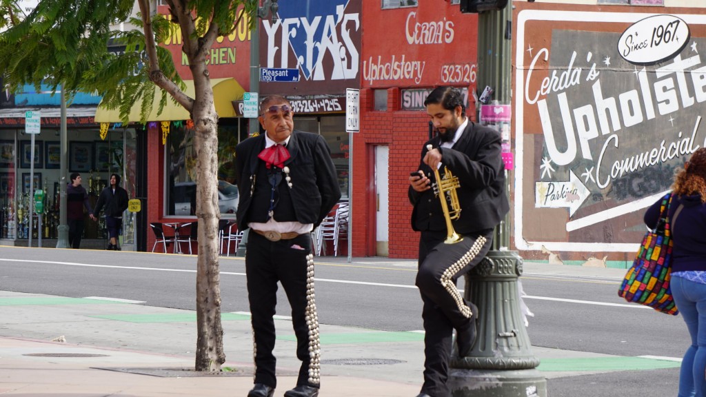 Boyle Heights residents fear gentrification will push out longtime residents of Boyle Heights and change the flavor of the community, like the musicians who gather in the neighborhood's Mariachi Plaza looking for gigs.